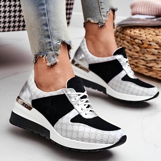 Kristine - Vulcanizing lace-up wedge sneakers