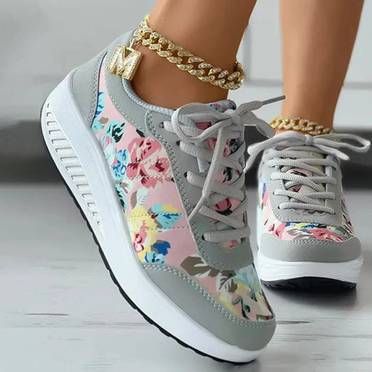 Amy - Canvas shoes with floral print